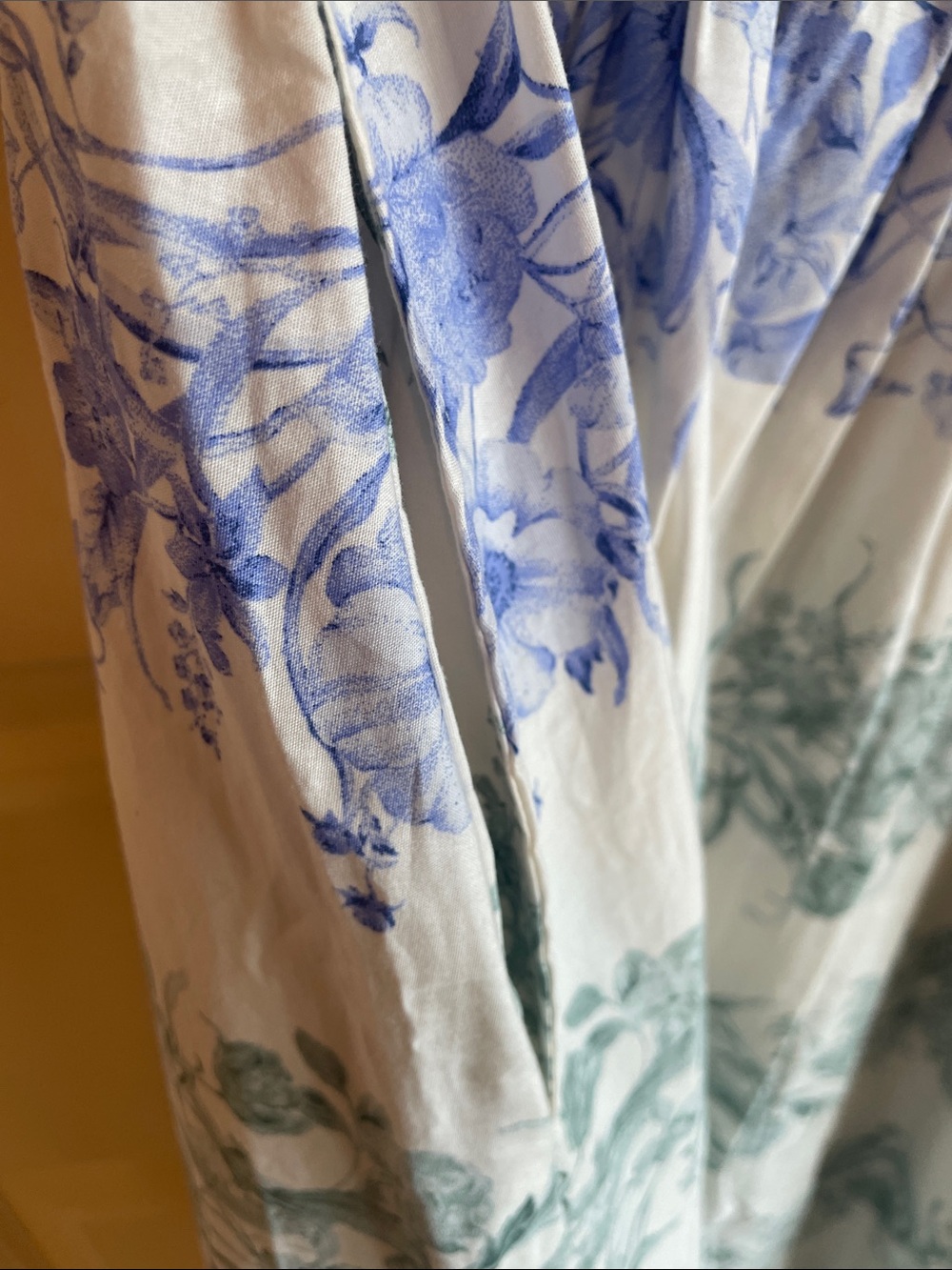 CeCe NWT Blue, Teal, Green and White Striped Floral Cotton Dress - Picture 6 of 11